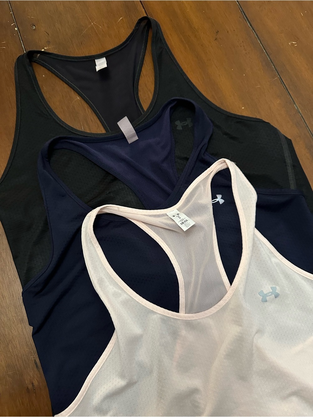 Under Armour Women’s Racerback Tank Top - Light Pink, Navy & Black (3-Pack) - Picture 2 of 8